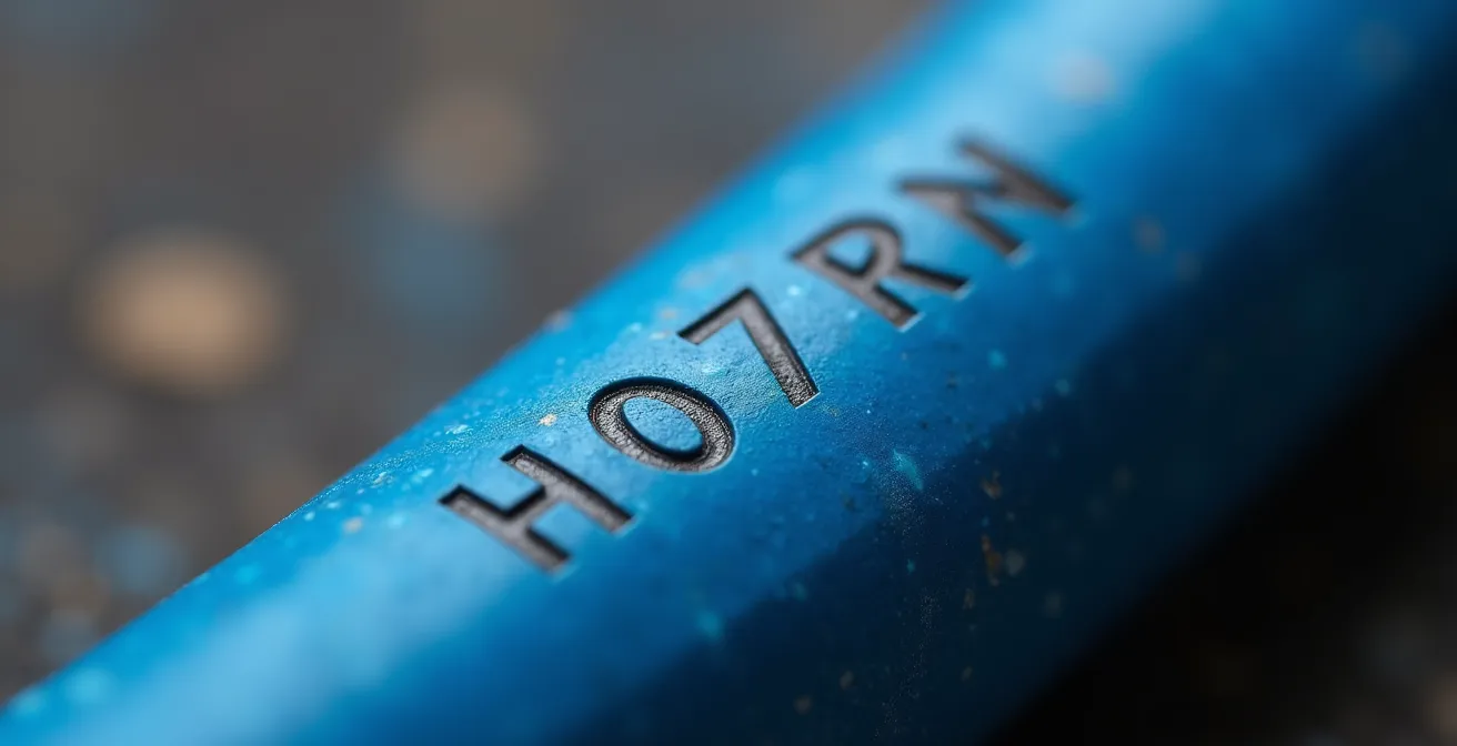 Primo piano di un cavo CEE blu con sigla H07RN-F visibile sulla guaina