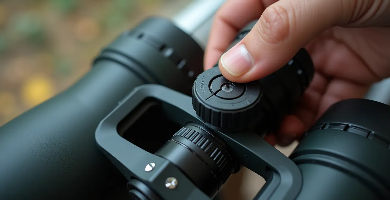 Processo di calibrazione della diottria del binocolo passo dopo passo